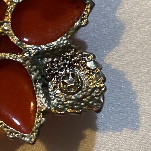 Vintage Laila Rowe Pink Lucite And Plastic Faceted Stones Flower Pin Brooch HTF - Picture 9 of 11